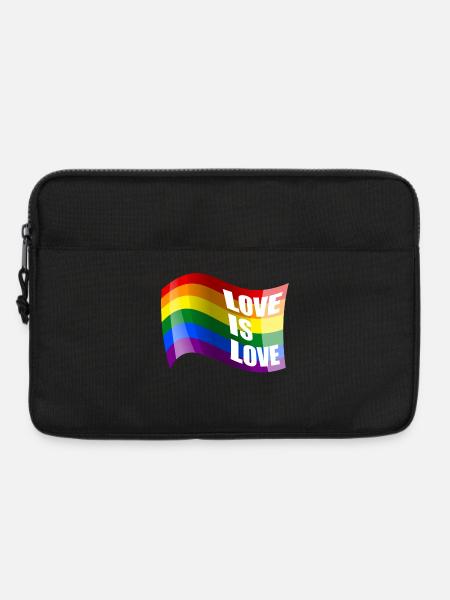 Regenbogen Liebe ist Liebe - Laptoptasche 13" - Schwarz