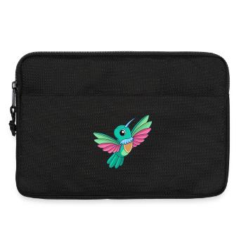 Colibri Mascotte mignonne Personnage de dessin animé Kawaii - Sacoche pour ordinateur portable 13 pouces - noir - Devant