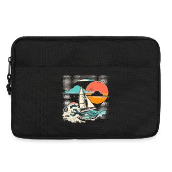 Segeln Cartoon - Laptoptasche 13" - Schwarz - Vorne