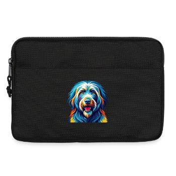 Bergamasker Schäferhund Rasse Bunte Karikatur Kawaii - Laptoptasche 13" - Schwarz - Vorne