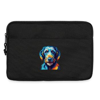 Bedlington Terrier Hunderasse Karikatur Kawaii - Laptoptasche 13" - Schwarz - Vorne