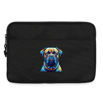 Bullmastiff Dog Breed Colorful Cartoon Kawaii - Laptop bag 13" - black - Front