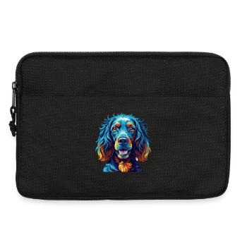 Épagneul d’eau irlandais race de chien dessin animé Kawaii - Sacoche pour ordinateur portable 13 pouces - noir - Devant