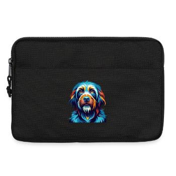 Griffon Bleu de Gascogne Race de Chien Dessin Animé Kawaii - Sacoche pour ordinateur portable 13 pouces - noir - Devant