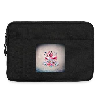 Flamant rose mignon - Sacoche pour ordinateur portable 13 pouces - noir - Devant