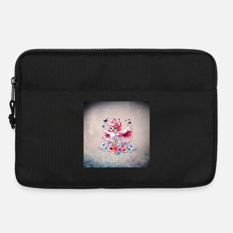 Niedlicher Flamingo - Laptoptasche 13" - Schwarz