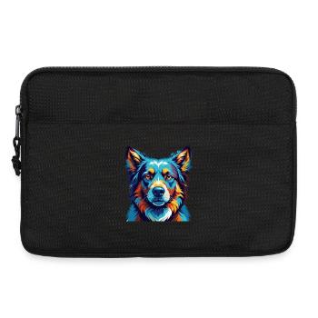 Argentino Dog Breed Colorful Cartoon Kawaii - Laptop bag 13" - black - Front