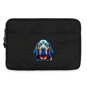 Bloodhound Hunderasse Bunte Karikatur Kawaii - Laptoptasche 13" - Schwarz - Vorne