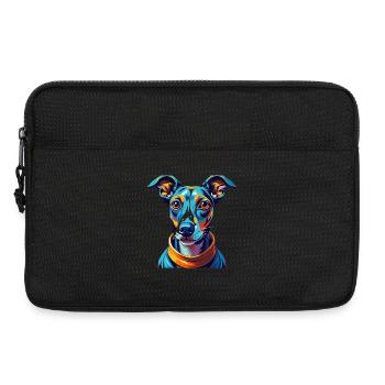 Whippet Chien Race Coloré Dessin Animé Kawaii - Sacoche pour ordinateur portable 13 pouces - noir - Devant