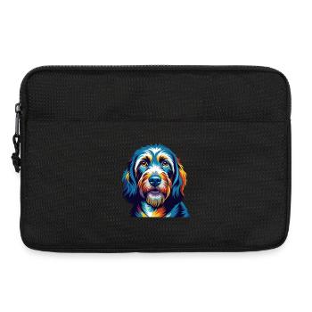Basset Griffon Vendéen Chien Race Dessin Animé Kawaii - Sacoche pour ordinateur portable 13 pouces - noir - Devant