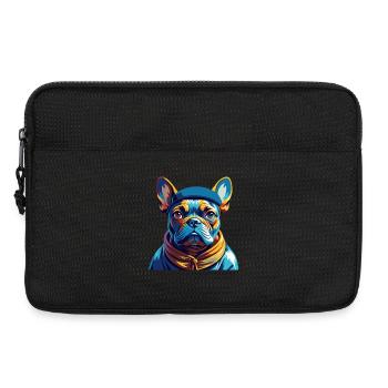 Chien Francais Dog Breed Colorful Cartoon Kawaii - Laptop bag 13" - black - Front