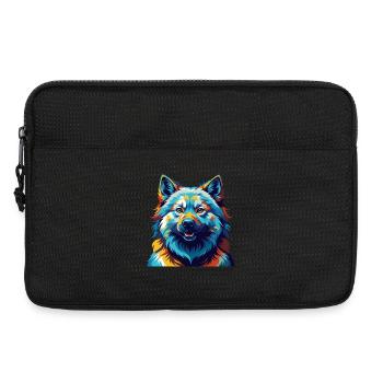Eurasier Dog Breed Colorful Cartoon Kawaii - Laptop bag 13" - black - Front