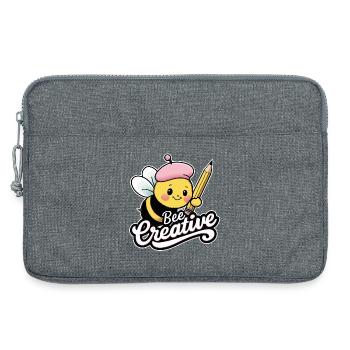 kreative Biene Bee be creative - Laptoptasche 13" - Grau meliert - Vorne