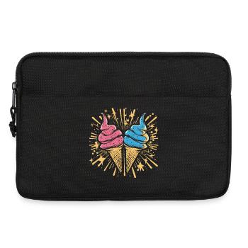 Eiscreme Cartoon Look - Laptoptasche 13" - Schwarz - Vorne