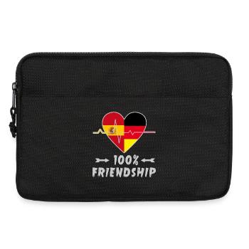 Spanien und Deutschland 100% Freundschaft - Laptoptasche 13" - Schwarz - Vorne