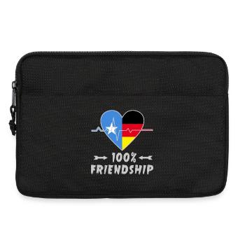 Somalia and Germany 100% friendship - Laptop bag 13" - black - Front