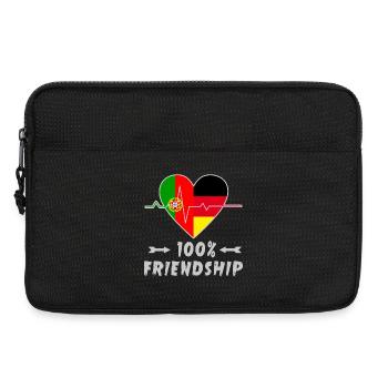 100 % amitié entre le Portugal et l'Allemagne - Sacoche pour ordinateur portable 13 pouces - noir - Devant