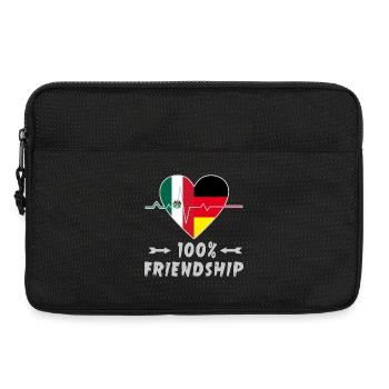 100 % amitié entre le Mexique et l'Allemagne - Sacoche pour ordinateur portable 13 pouces - noir - Devant