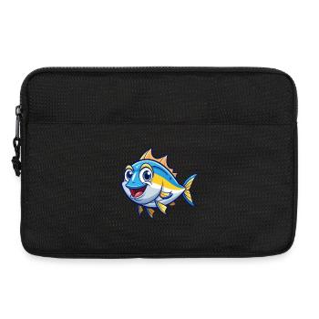 Tuna Cute Cartoon Character Kawaii Clipart - Laptop bag 13" - black - Front