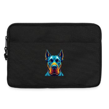 Great Dane Dog Colorful Kawaii Cartoon Character - Laptop bag 13" - black - Front