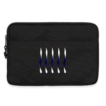 Silhouettes de Flammes Bleues - Sacoche pour ordinateur portable 13 pouces - noir - Devant