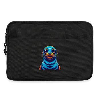 Siegel Bunte Kawaii Cartoon Figur Clipart - Laptoptasche 13" - Schwarz - Vorne