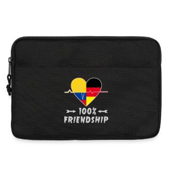 La Colombie et l'Allemagne : amitié à 100 % - Sacoche pour ordinateur portable 13 pouces - noir - Devant