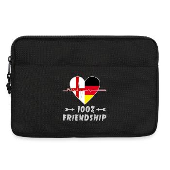 L'Angleterre et l'Allemagne : amitié à 100 % - Sacoche pour ordinateur portable 13 pouces - noir - Devant