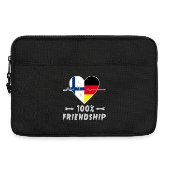 Finnland und Deutschland 100% Freundschaft - Laptoptasche 13" - Schwarz - Vorne