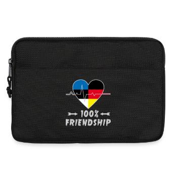 Estonia and Germany 100% friendship - Laptop bag 13" - black - Front