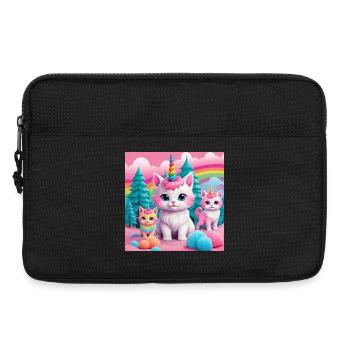 Unicorn Kittens - Laptop bag 13" - black - Front