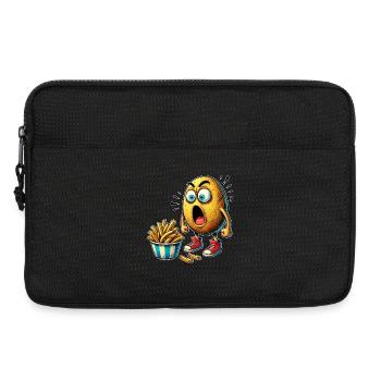 Design amusant de pommes de terre frites - Sacoche pour ordinateur portable 13 pouces - noir - Devant