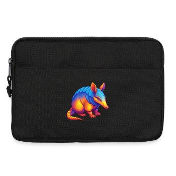 Gürteltier Bunte Kawaii Cartoon Figur Tier - Laptoptasche 13" - Schwarz - Vorne
