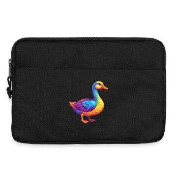 Goose Colorful Kawaii Cartoon Character Clipart - Laptop bag 13" - black - Front