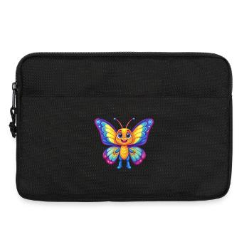 Schmetterling Bunte Kawaii Cartoon Figur Tier - Laptoptasche 13" - Schwarz - Vorne