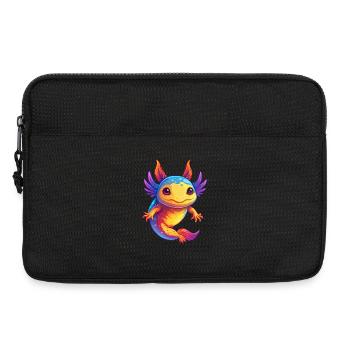 Axolotl Bunte Kawaii Cartoon Figur Clipart - Laptoptasche 13" - Schwarz - Vorne