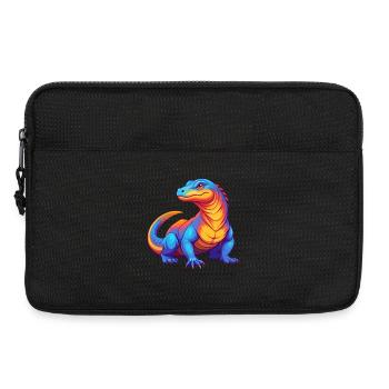 Komodowaran Bunte Kawaii Zeichentrickfigur - Laptoptasche 13" - Schwarz - Vorne