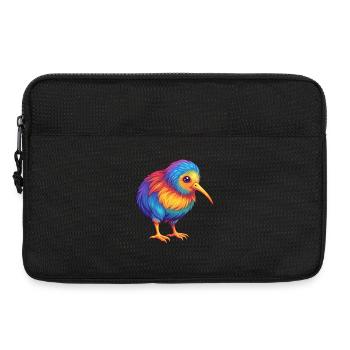 Kiwi oiseau coloré Kawaii dessin animé personnage Animal - Sacoche pour ordinateur portable 13 pouces - noir - Devant