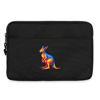 Kangaroo Colorful Kawaii Cartoon Character Clipart - Laptop bag 13" - black - Front