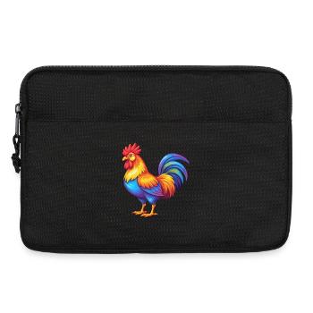 Hahn Bunte Kawaii Cartoon Figur Clipart - Laptoptasche 13" - Schwarz - Vorne