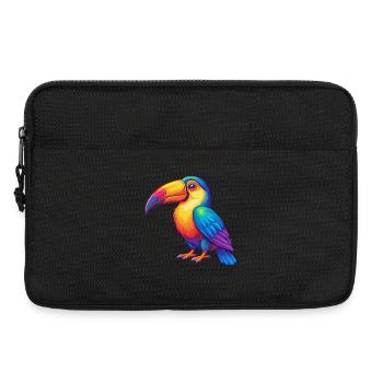 Toucan Colorful Kawaii Cartoon Character Clipart - Laptop bag 13" - black - Front