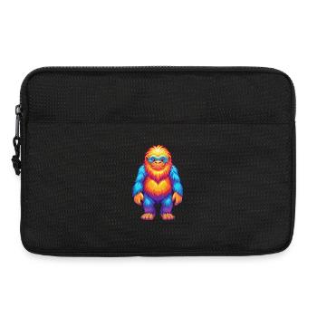 Yeti Bunte Kawaii Cartoon Figur Clipart - Laptoptasche 13" - Schwarz - Vorne
