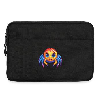 araignée coloré Kawaii personnage de dessin animé Clipart - Sacoche pour ordinateur portable 13 pouces - noir - Devant