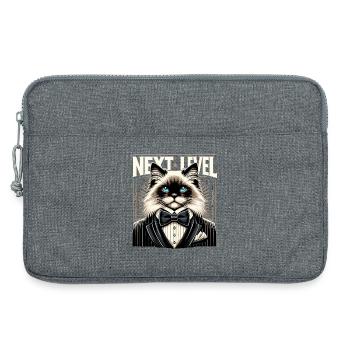 Heilige Birma Katze Birmakatze Smoking Geschenk - Laptoptasche 13" - Grau meliert - Vorne