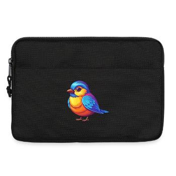 Chickadee Colorful Kawaii Cartoon Character Bird - Laptop bag 13" - black - Front