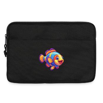 Clownfish Coloré Kawaii Dessin animé Animal marin - Sacoche pour ordinateur portable 13 pouces - noir - Devant