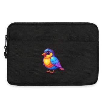 Bulbul Bunte Kawaii Cartoon Figur Vogel - Laptoptasche 13" - Schwarz - Vorne