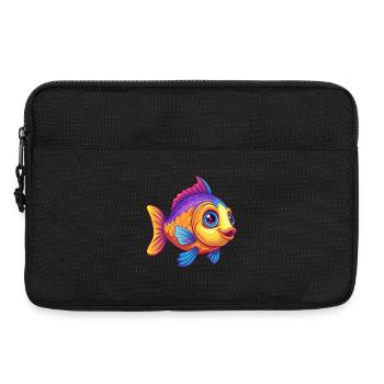 Korallenriff Fisch Bunt Kawaii Karikatur Meerestier - Laptoptasche 13" - Schwarz - Vorne