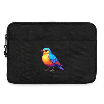 Spottdrossel Bunte Kawaii Cartoon Figur Vogel - Laptoptasche 13" - Schwarz - Vorne