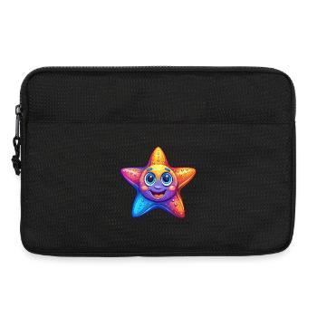Étoile de mer coloré Kawaii dessin animé Animal marin - Sacoche pour ordinateur portable 13 pouces - noir - Devant